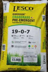Lesco pre emergent weed control and fertilizer