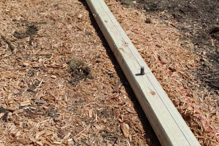 How to fasten landscape timbers