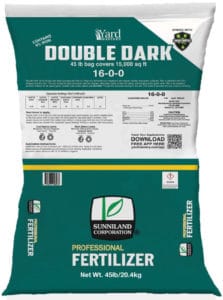 Bag of double dark fertilizer