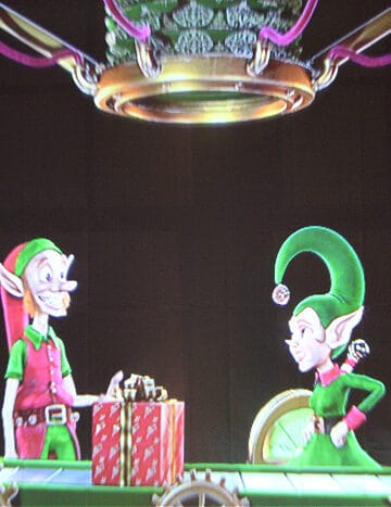 Digital Decorating with Animated picture of elves making toys