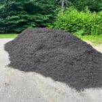 Pile of black mulch
